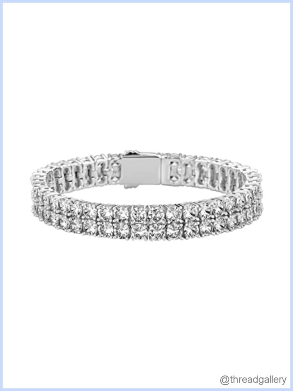 14K Gold Plated Brass Tennis Bracelet Men Women Cubic Zirconia Chain